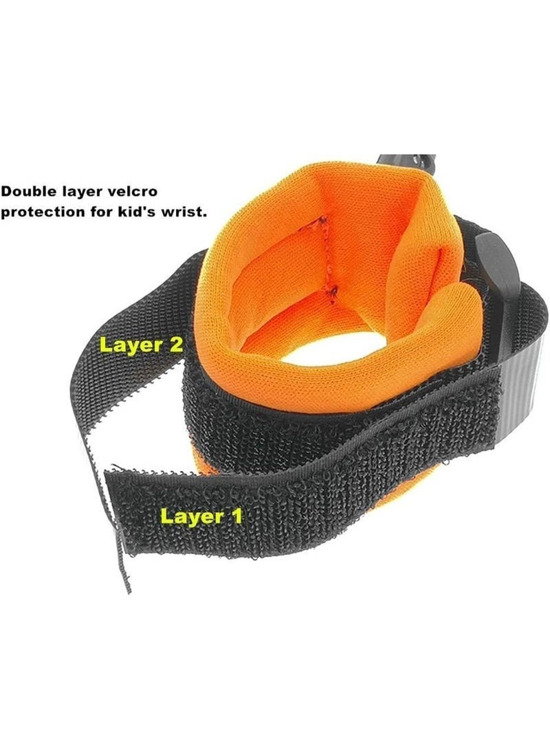 سوار أمان للأطفال الصغار والأطفال - سوار معصم مضاد للضياع مع سلك فولاذي ملفوف بطول 1.5 متر، قابل للدوران 360 درجة، وأحزمة مريحة قابلة للتعديل - Image 5